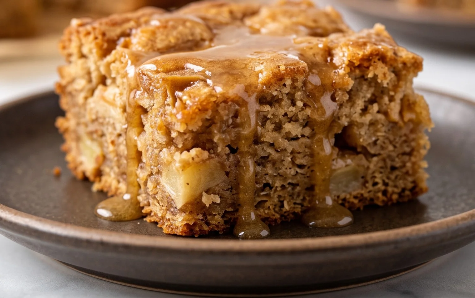 Maple Glazed Apple Blondies