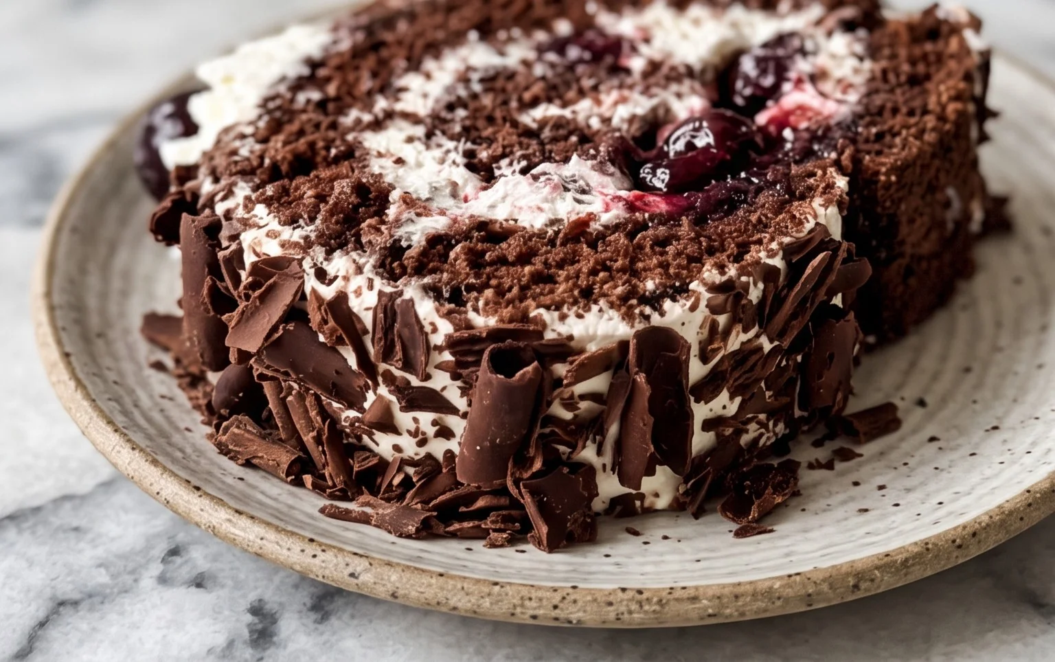 Bûche de Noël forêt noire