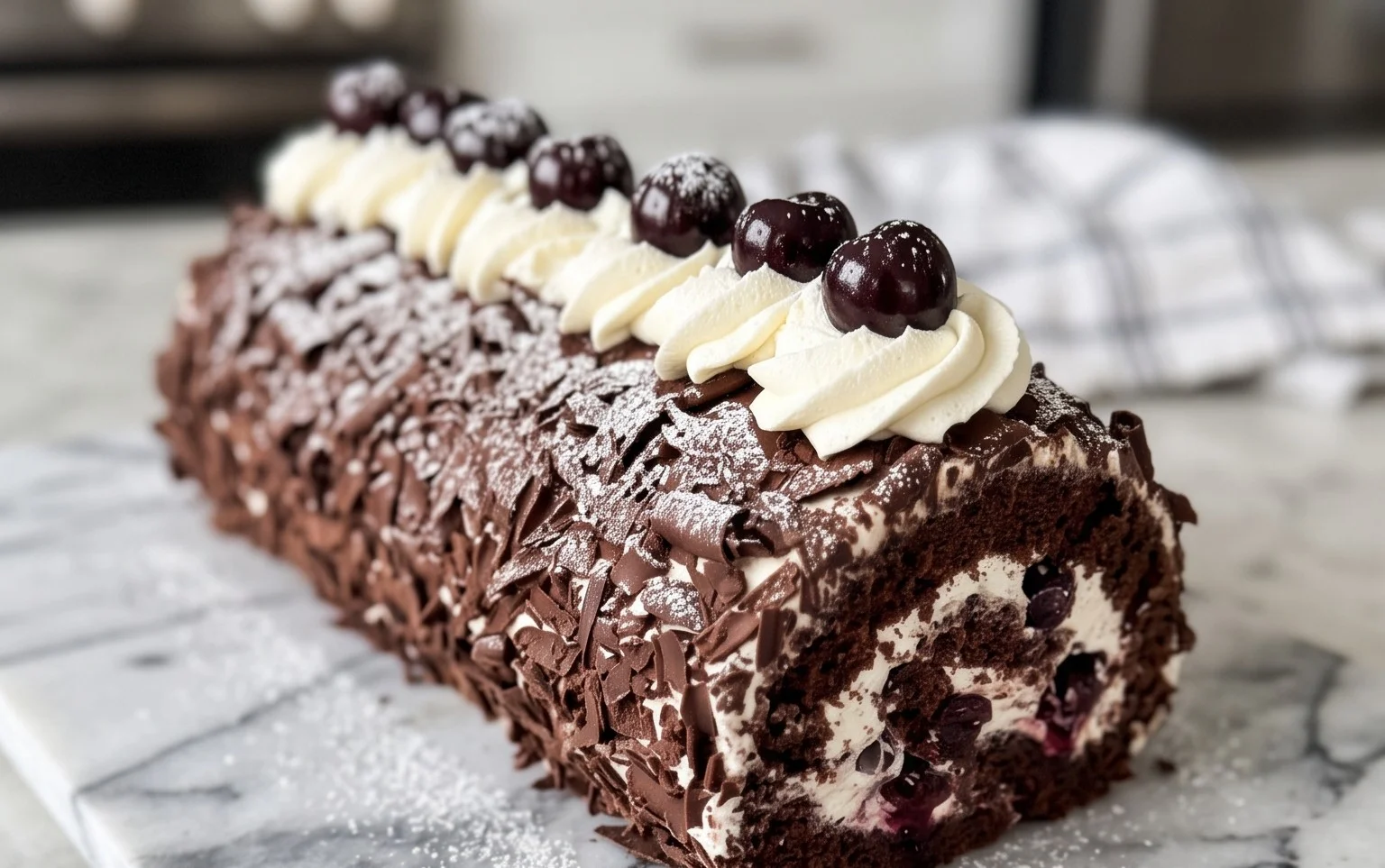 Bûche Forêt Noire : Recette Facile de Noël