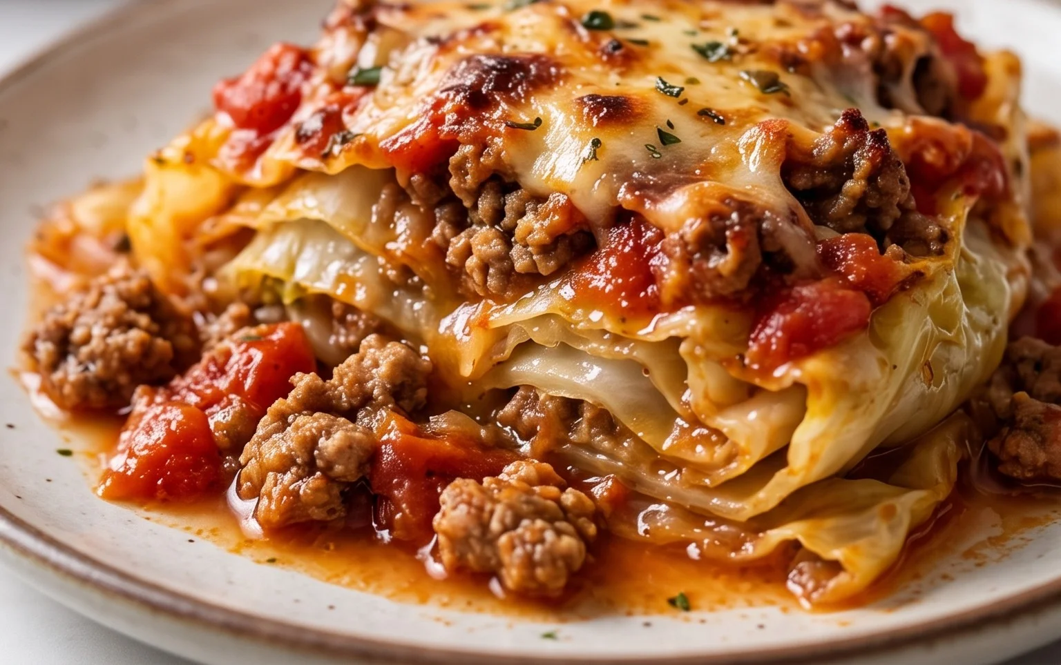 Chou à l’italienne à la viande hachée et tomates