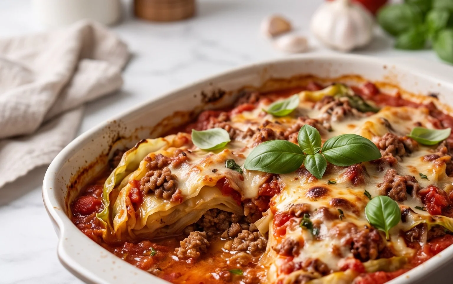 Chou à l&rsquo;Italienne : Viande hachée et tomates